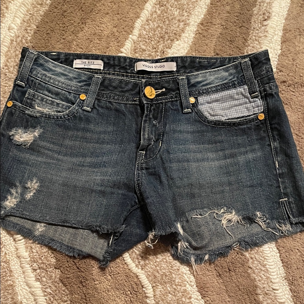 Distressed Vigoss Denim Shorts